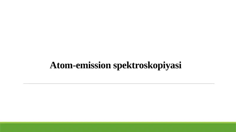 Atom-emission spektroskopiya