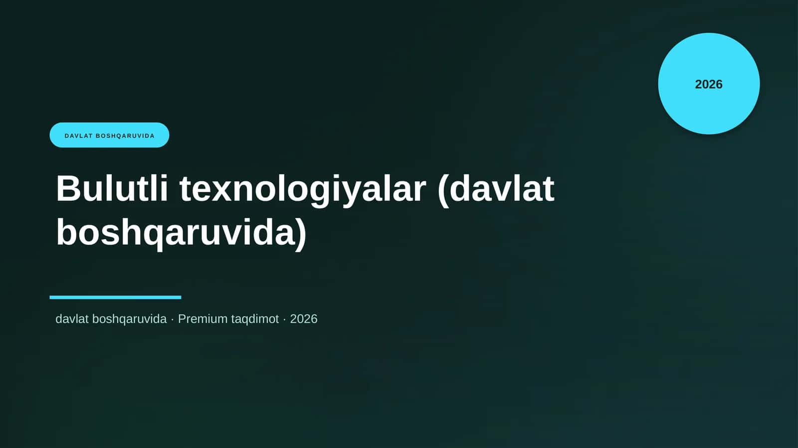 Bulutli texnologiyalar (davlat boshqaruvida)