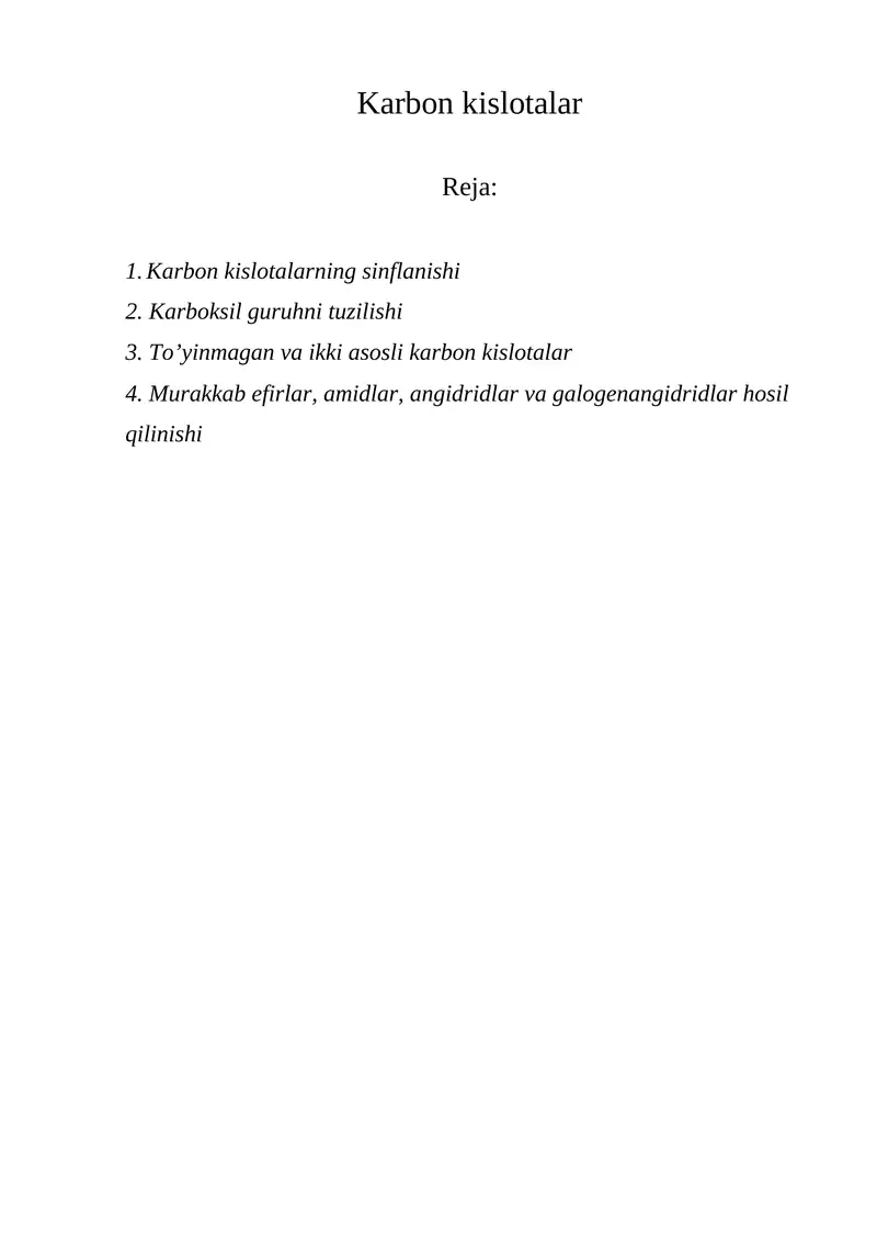 Karbon kislotalar