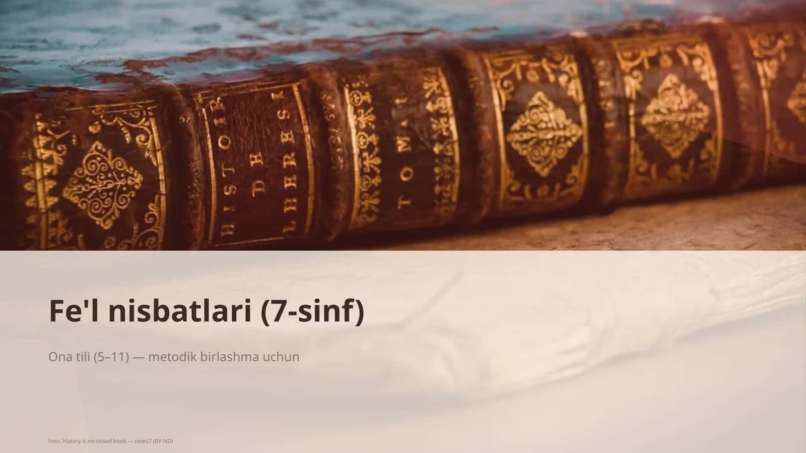 Fe'l nisbatlari (7-sinf)
