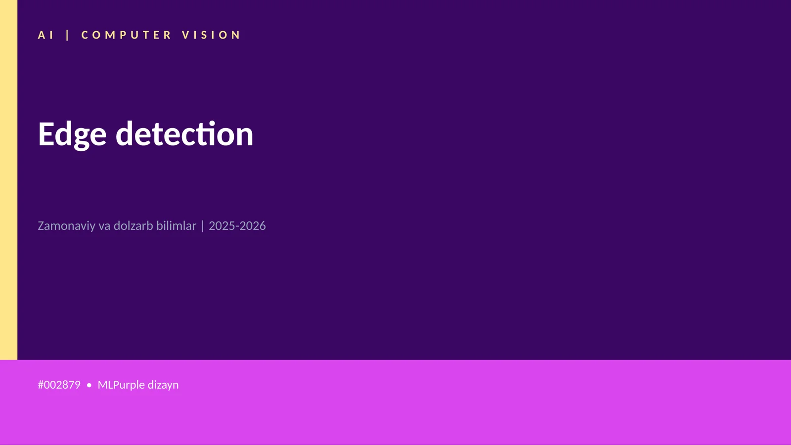 Edge detection
