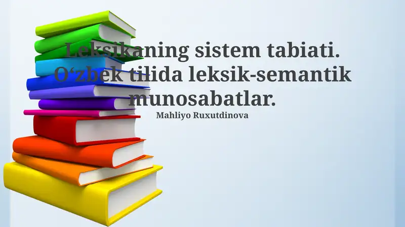 Tabiatning leksik tizimi