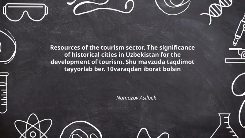 Resources of the tourism sector
