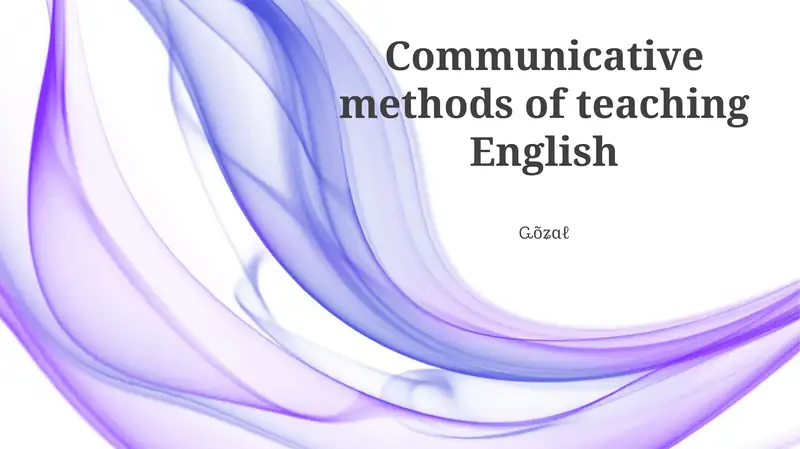 Communicative methods of teaching English