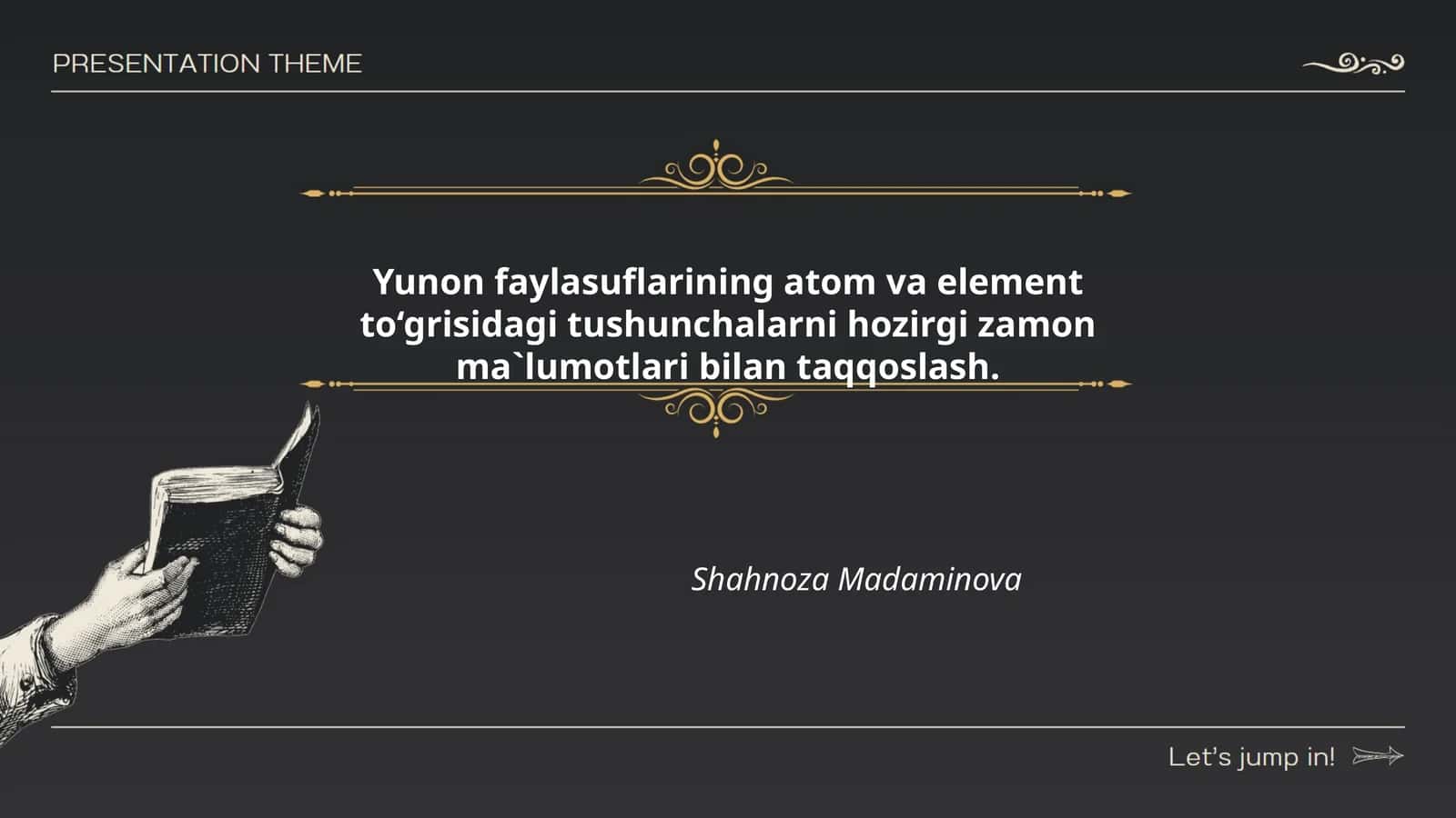 Yunon faylasuflarining atom va elеmеnt to‘grisidagi tushunchalarni hozirgi zamon ma`lumotlari bilan taqqoslash