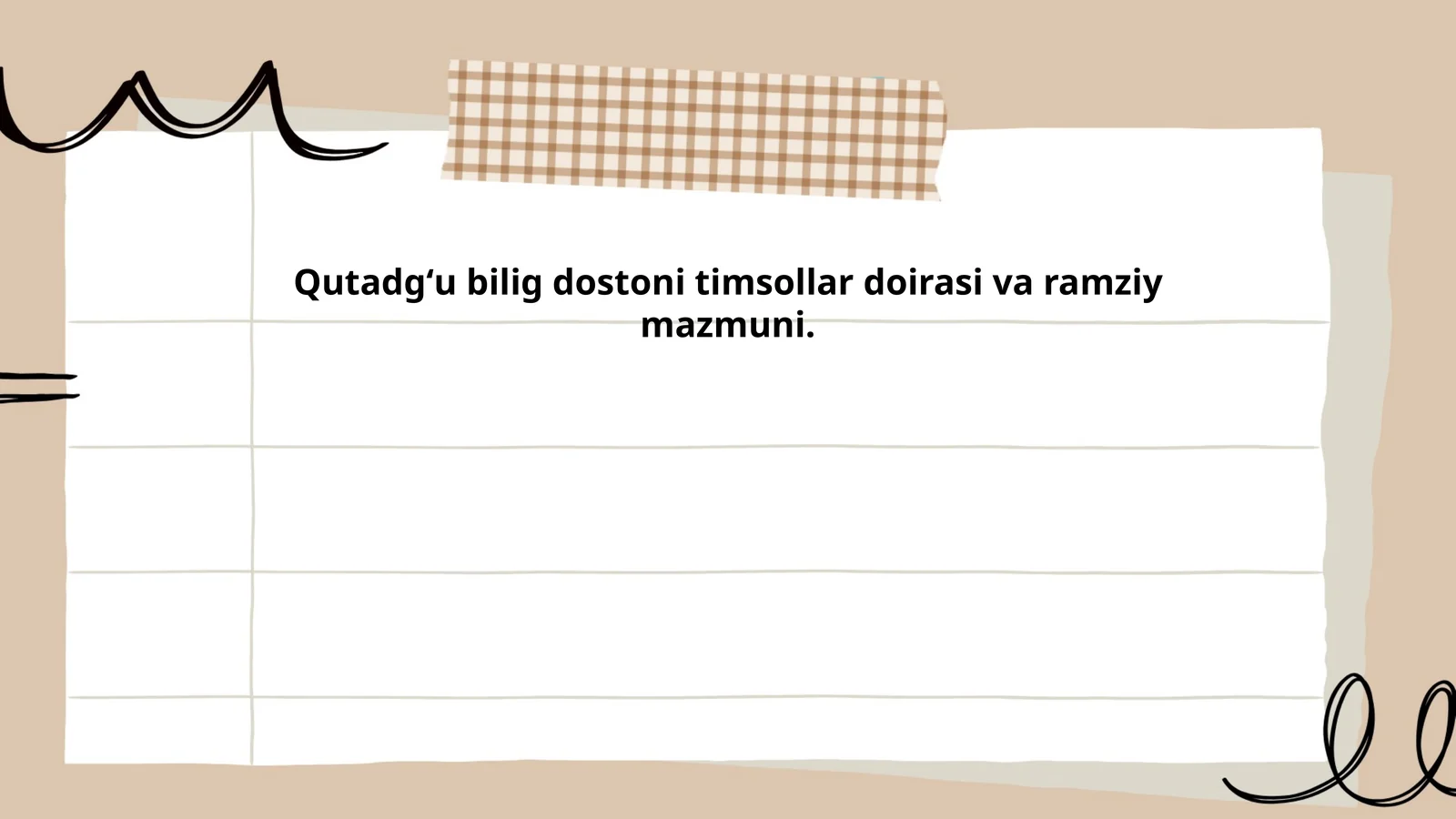 Qutadgʻu bilig dostoni timsollar doirasi va ramziy mazmuni