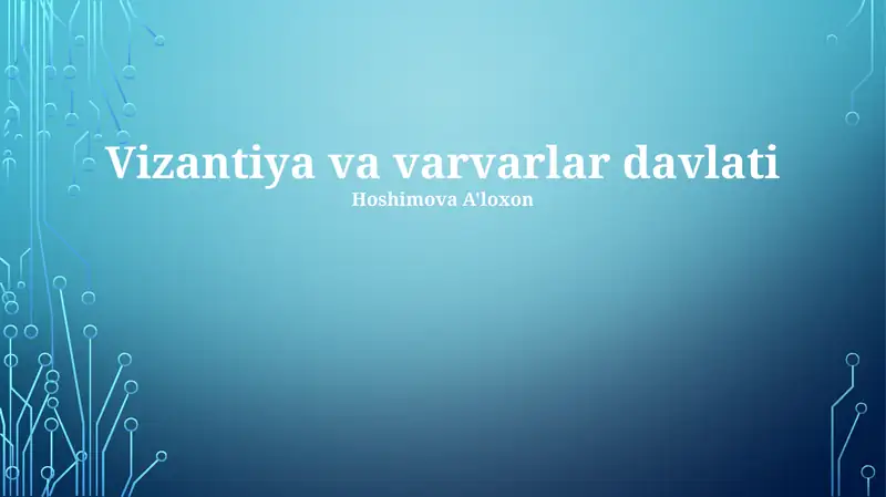 Vizantiya va varvarlar davlati