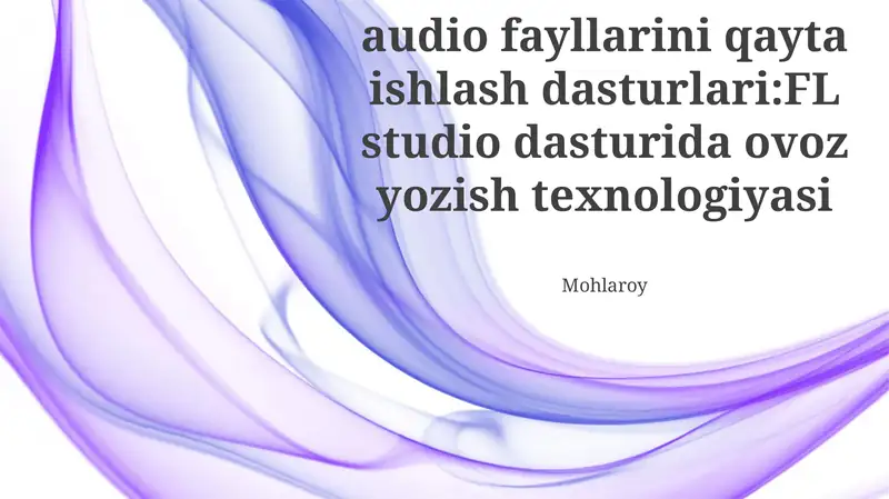 FL Studio dasturida ovoz yozish texnologiyasi