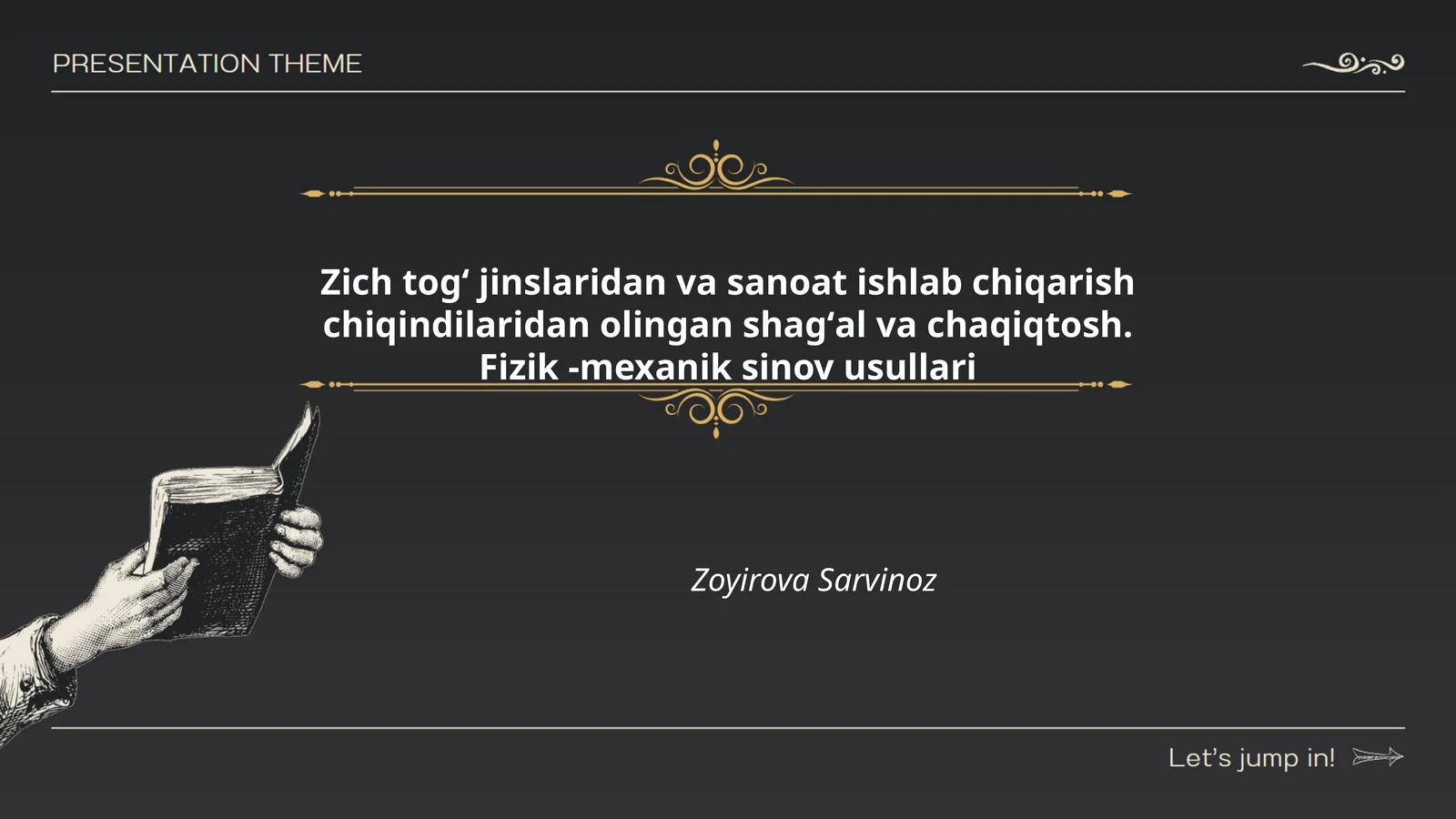 Zich togʻ jinslaridan va sanoat ishlab chiqarish chiqindilaridan olingan shagʻal va chaqiqtosh. Fizik -mexanik sinov usullari