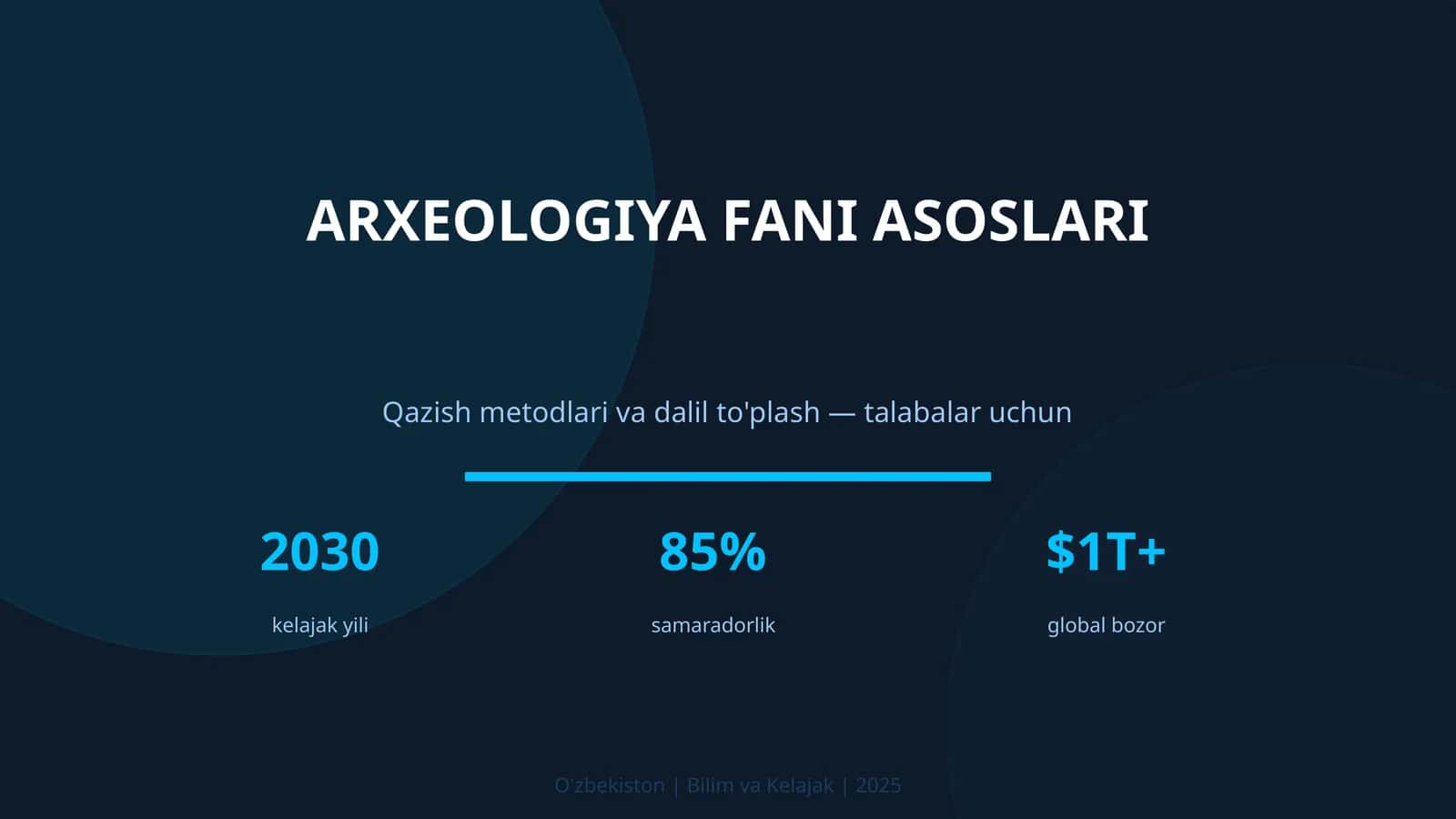 ARXEOLOGIYA FANI ASOSLARI