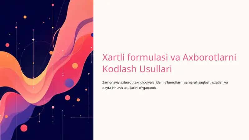 Axborotlarni Kodlash Usullari