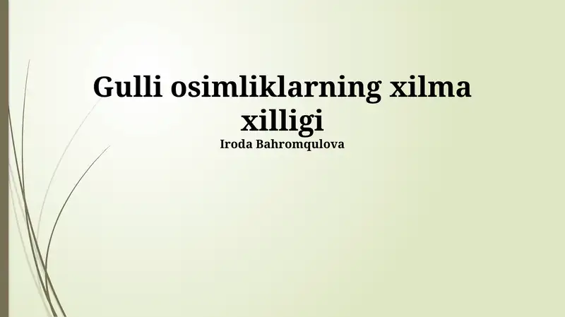 Yetishtirilgan o'simliklarning xilma-xilligi