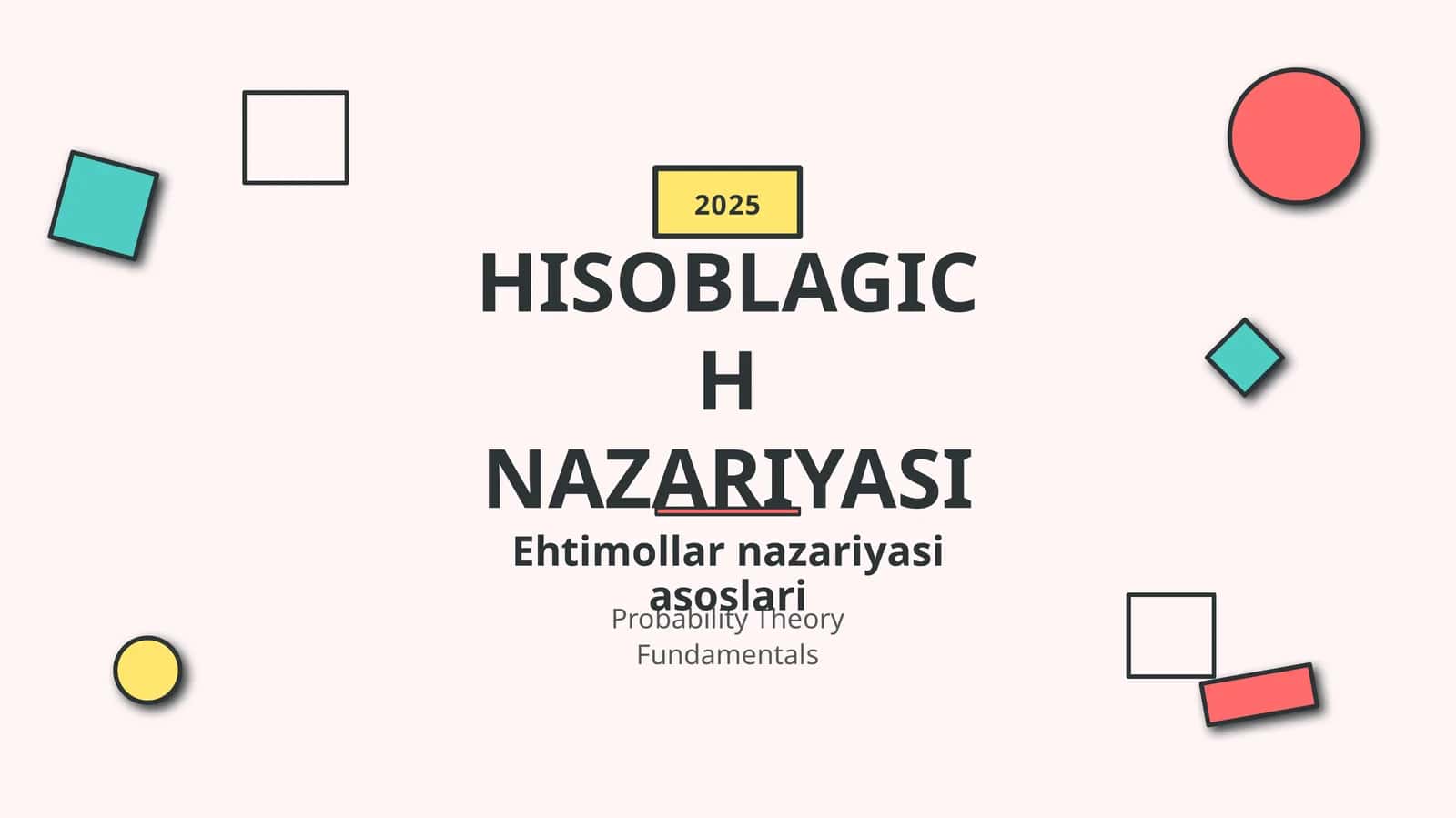 hisoblash nazariyasi
