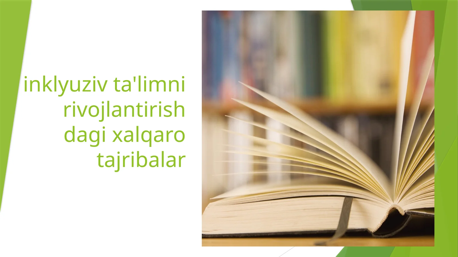Inklyuziv ta'limni rivojlantirishdagi xalqaro tajribalar