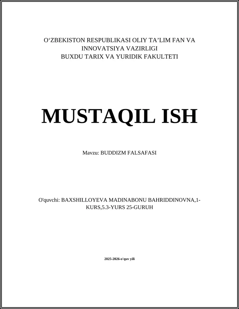 Buddizm Falsafasi
