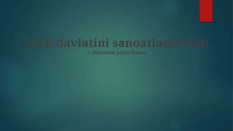 Sovet sanoatlashuvining o'rni