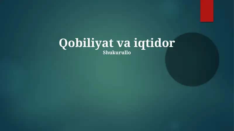 Qobiliyat va iqtidor