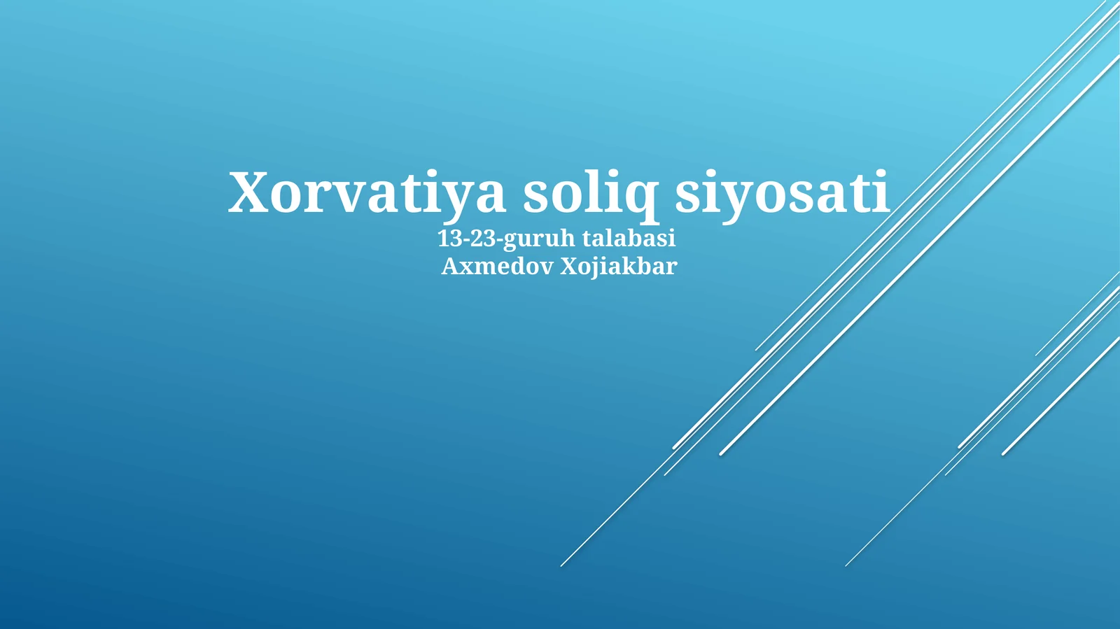 Xorvatiya soliq siyosati