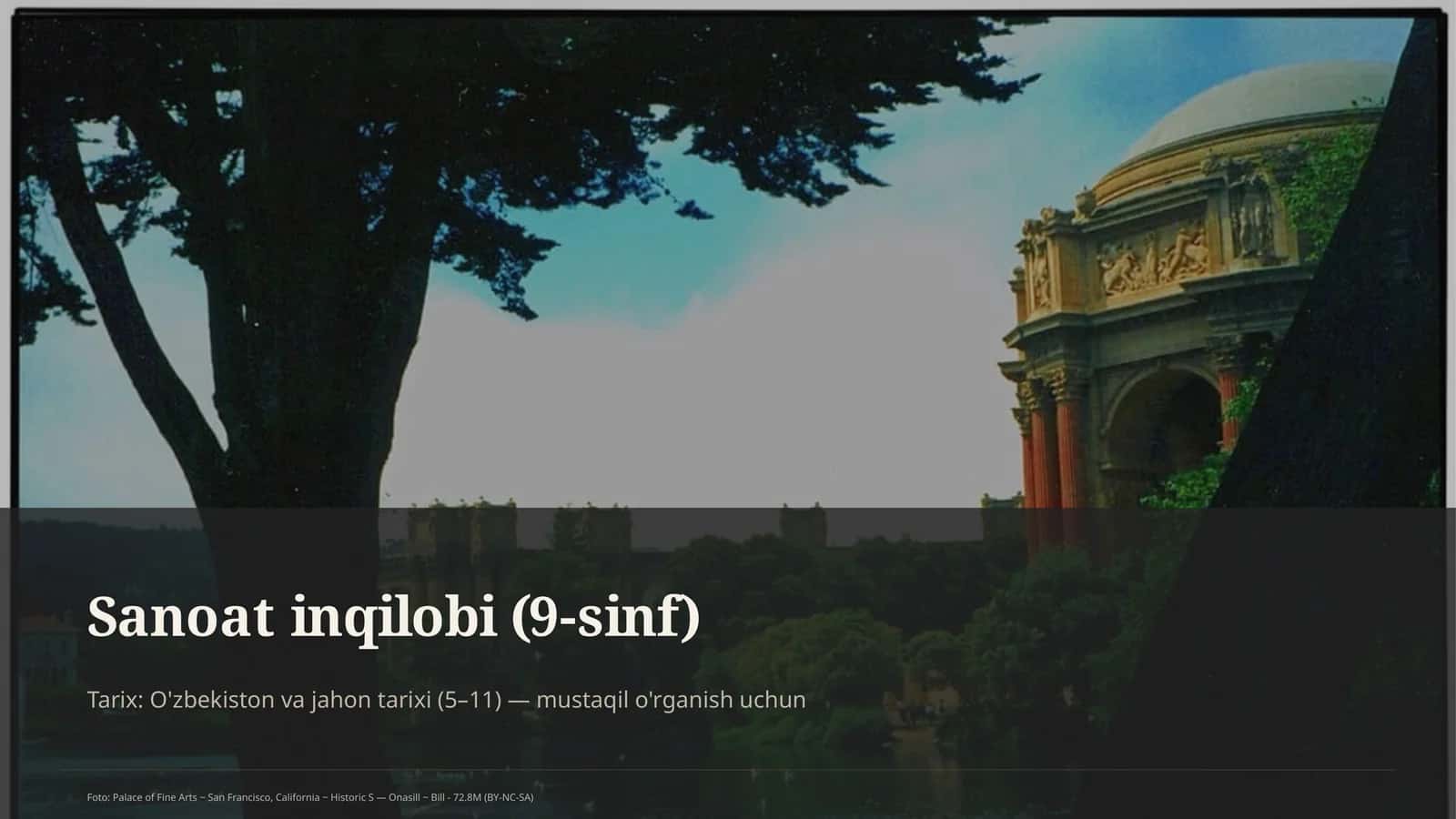 Sanoat inqilobi (9-sinf)