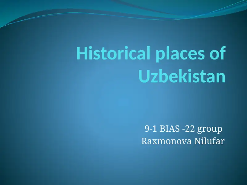 Historical places of Uzbekistan