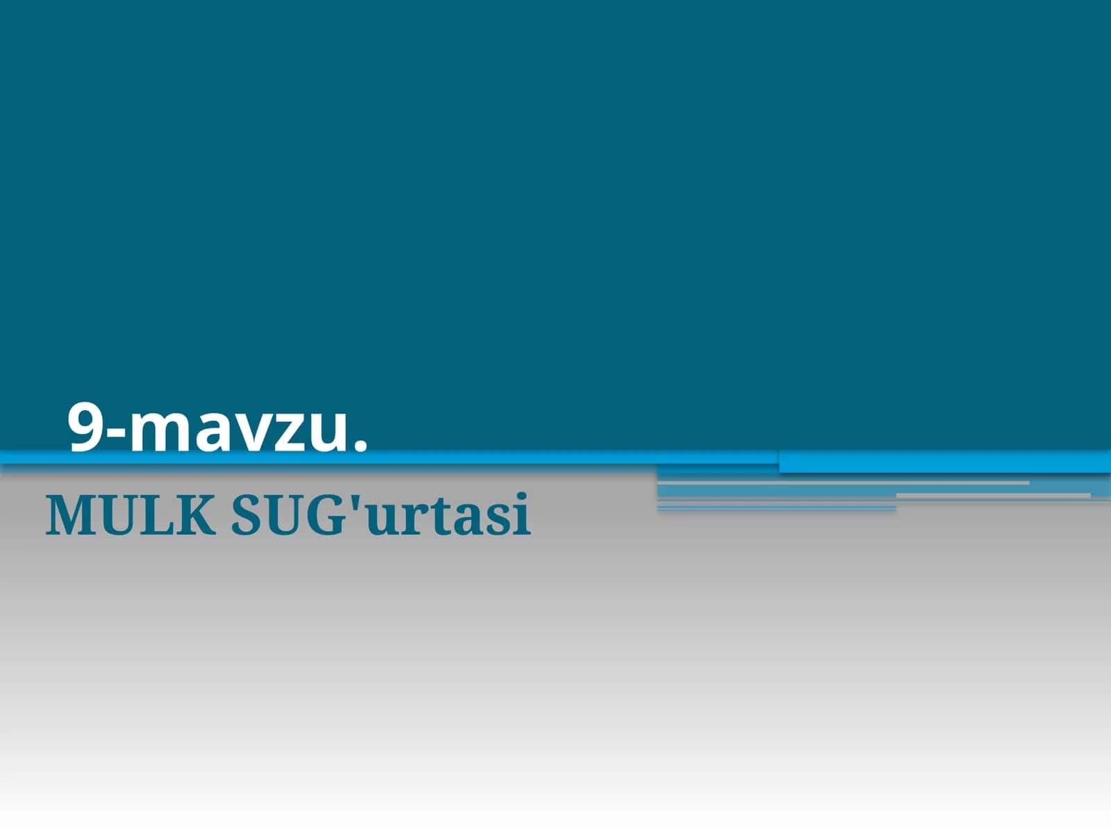 MULK SUG'urtasi