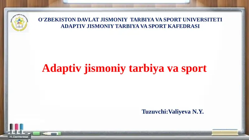 Adaptiv jismoniy tarbiya va sport