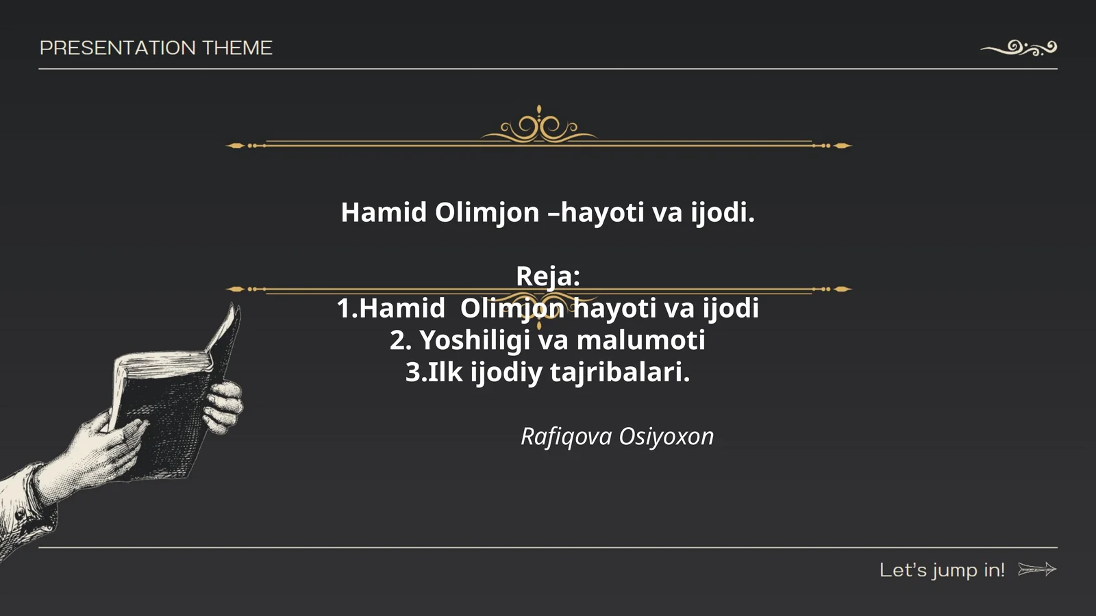 Hamid Olimjon –hayoti va ijodi
