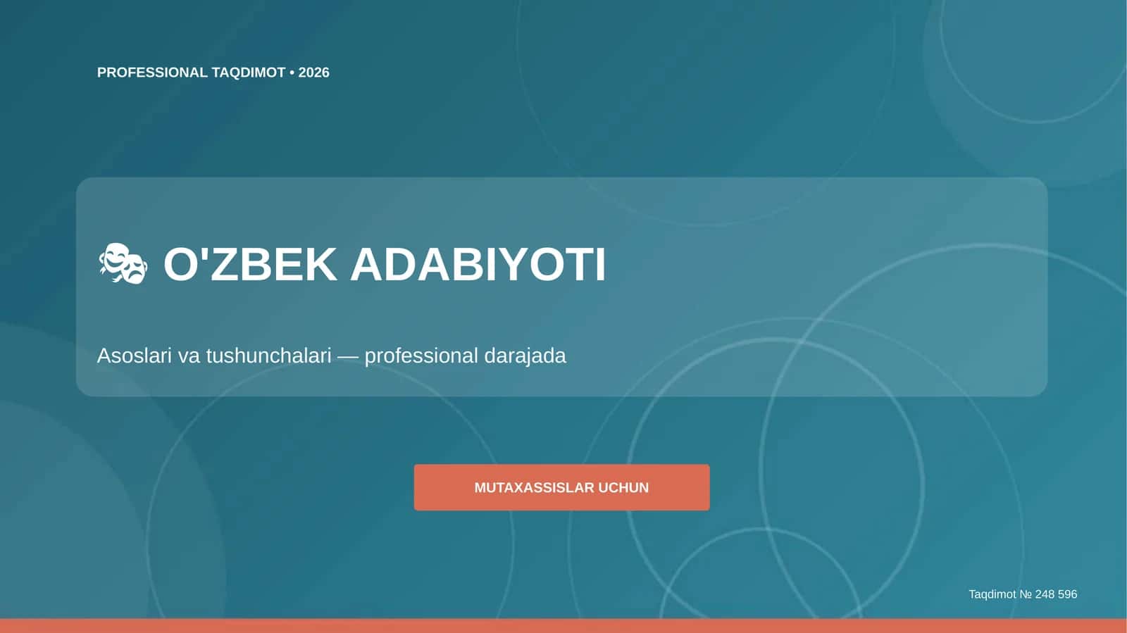 O'zbek Adabiyoti Asoslari va Tushunchalari
