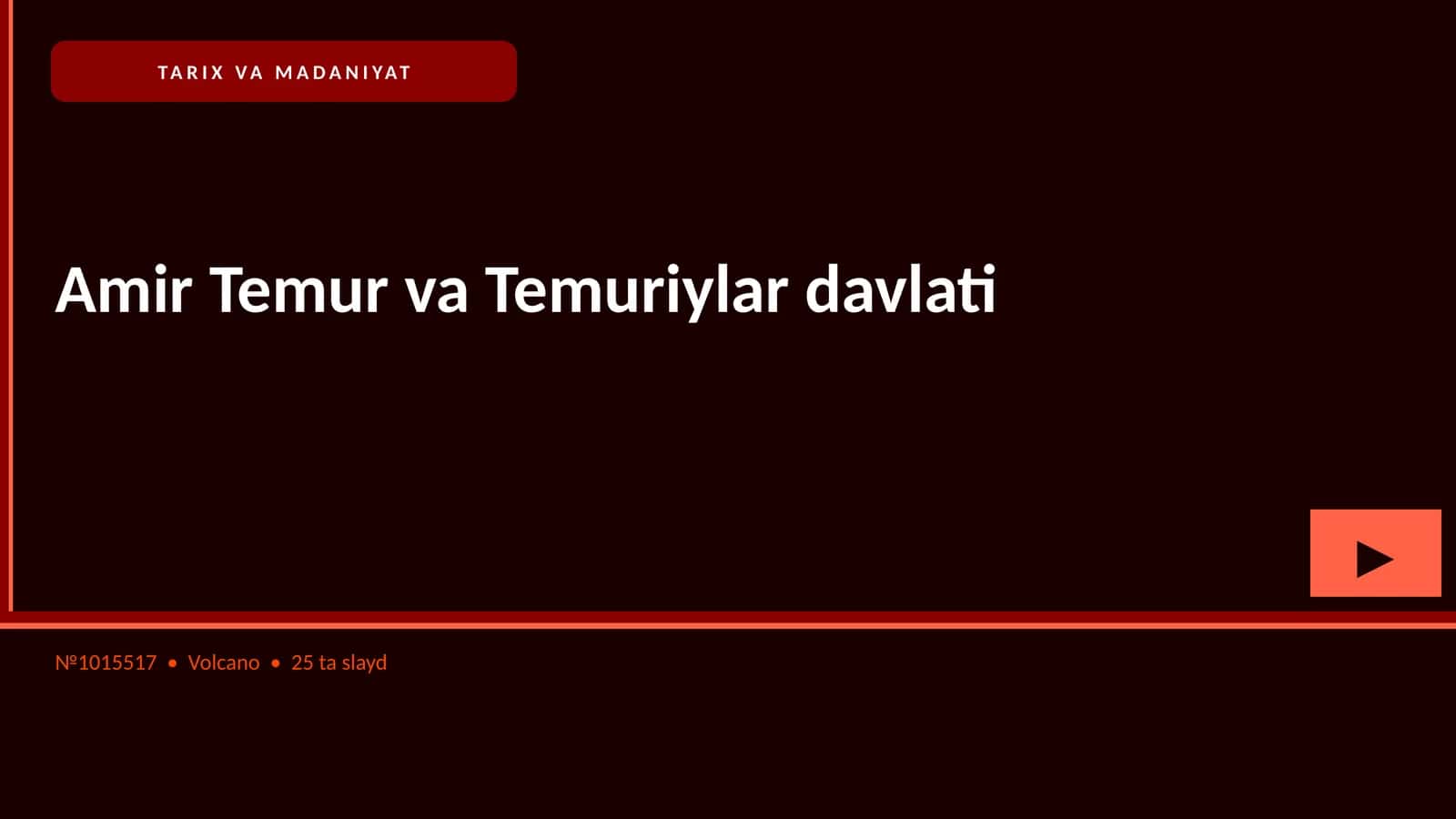 Amir Temur va Temuriylar davlati