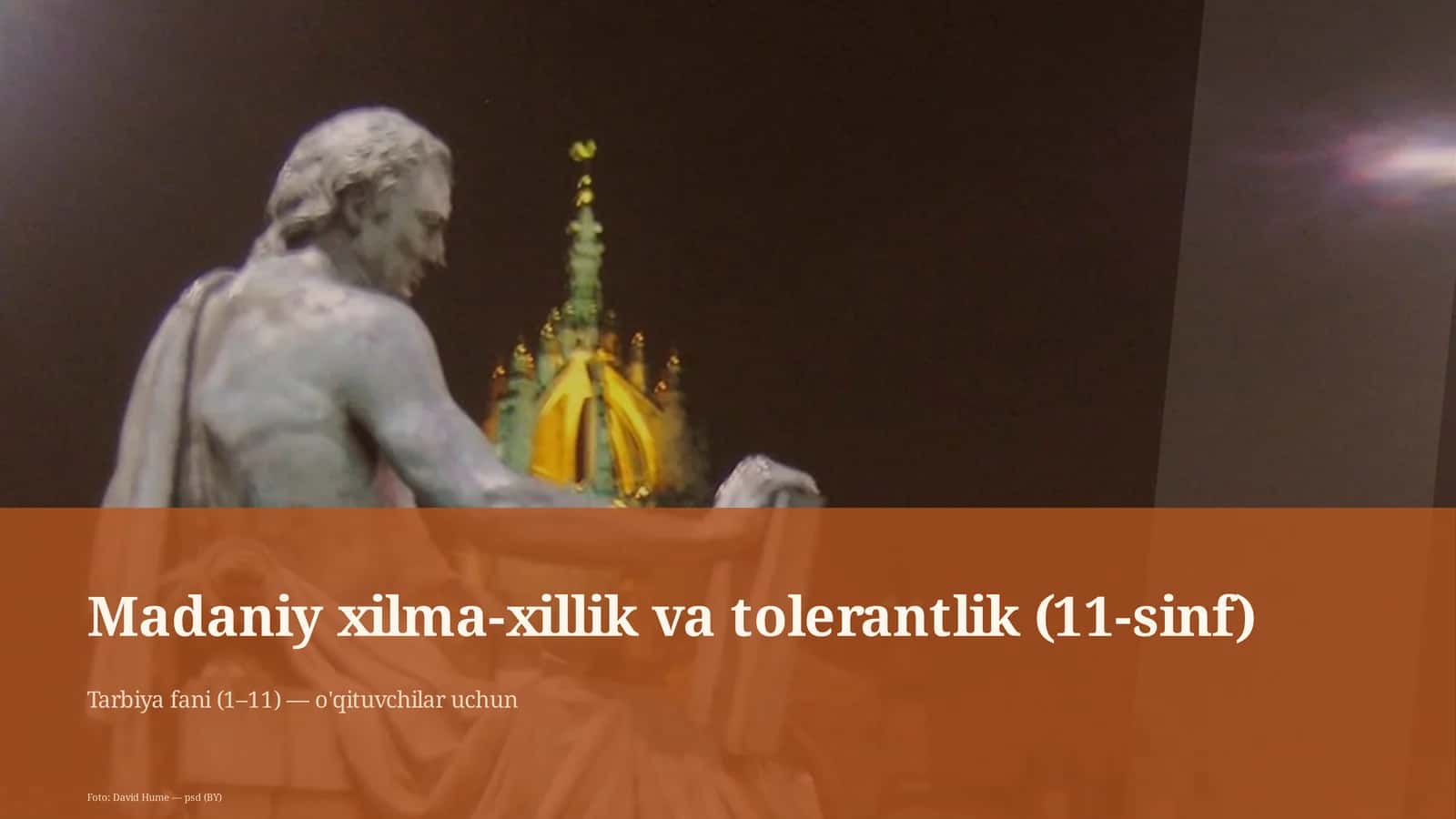 Madaniy xilma-xillik va tolerantlik (11-sinf)