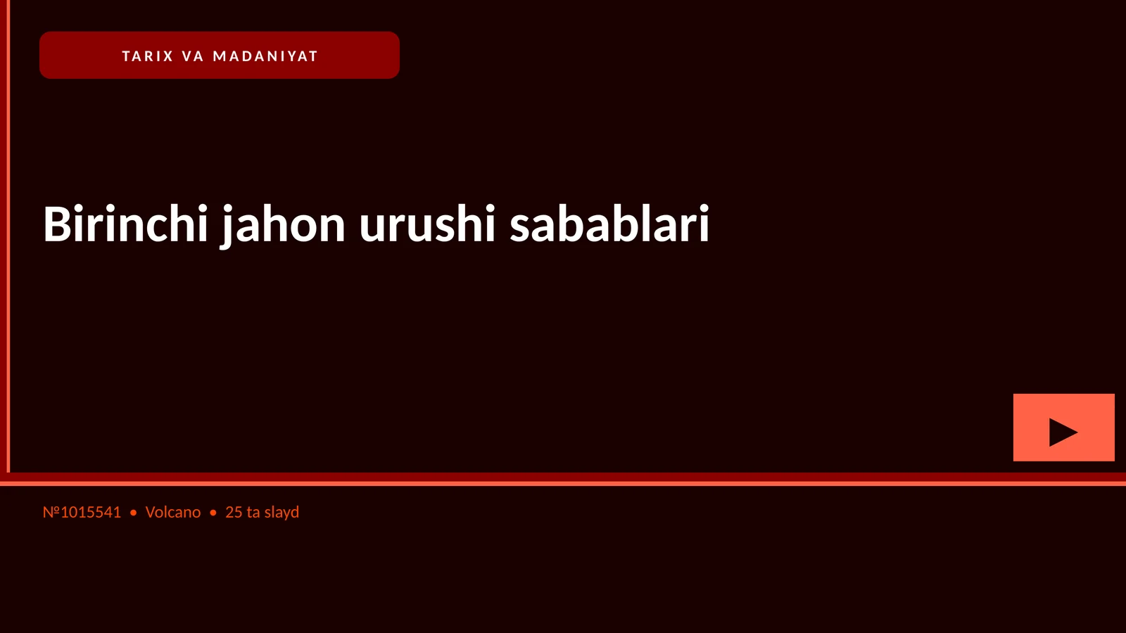 Birinchi jahon urushi sabablari