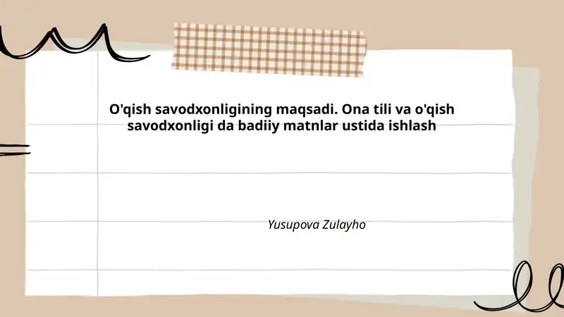 O'qish savodxonligi