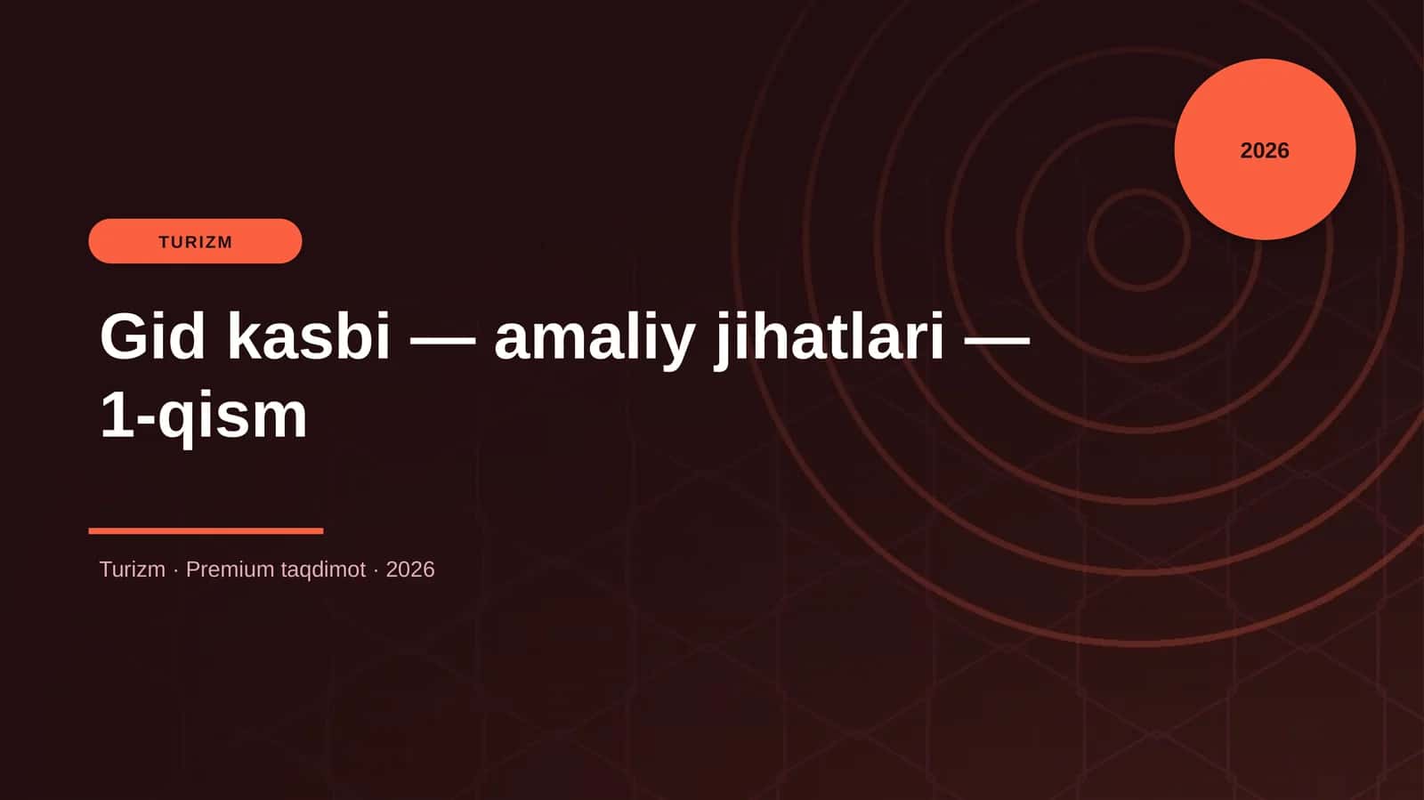 Gid kasbi — amaliy jihatlari — 1-qism