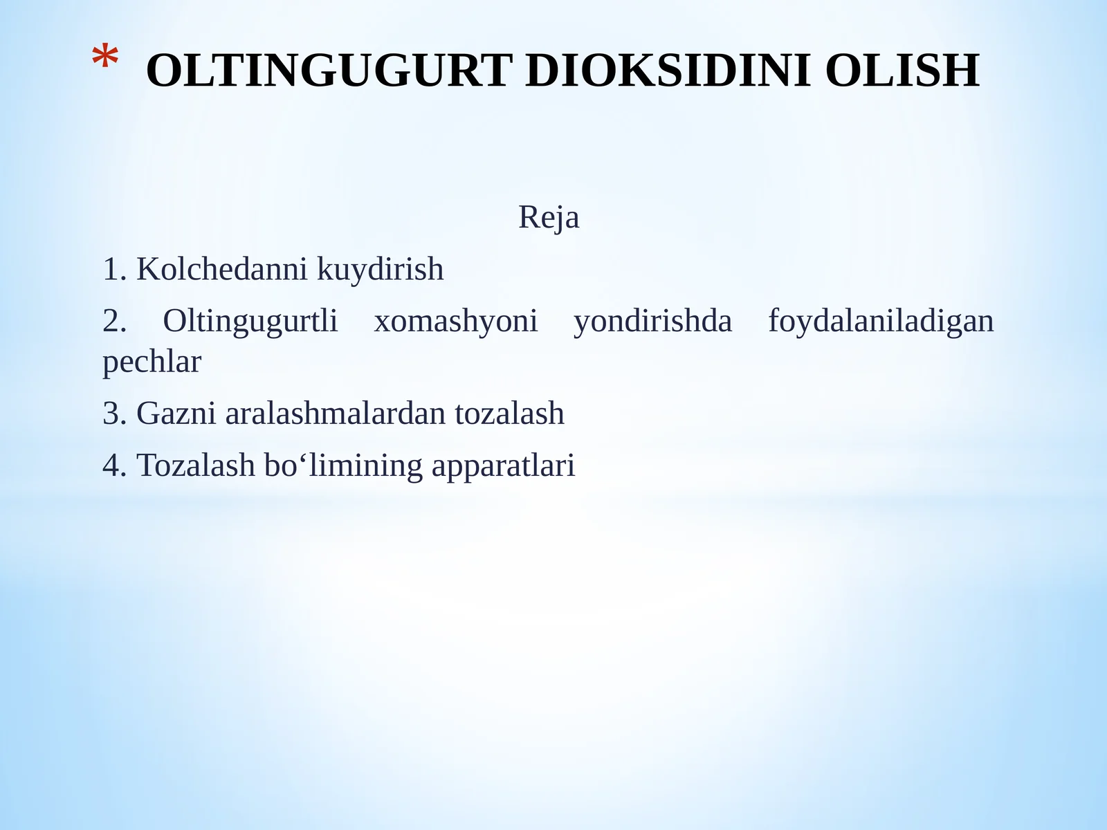 OLTINGUGURT DIOKSIDINI OLISH