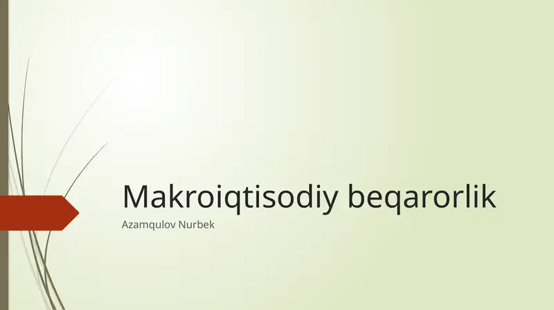 Makroiqtisodiy beqarorlik