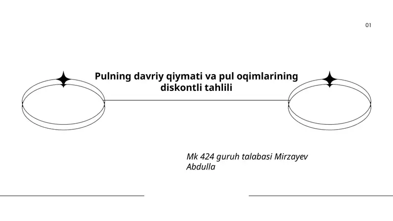 Pulning davriy qiymati va pul oqimlarining diskontli tahlili