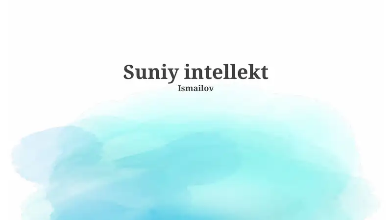 Sun'iy intellekt