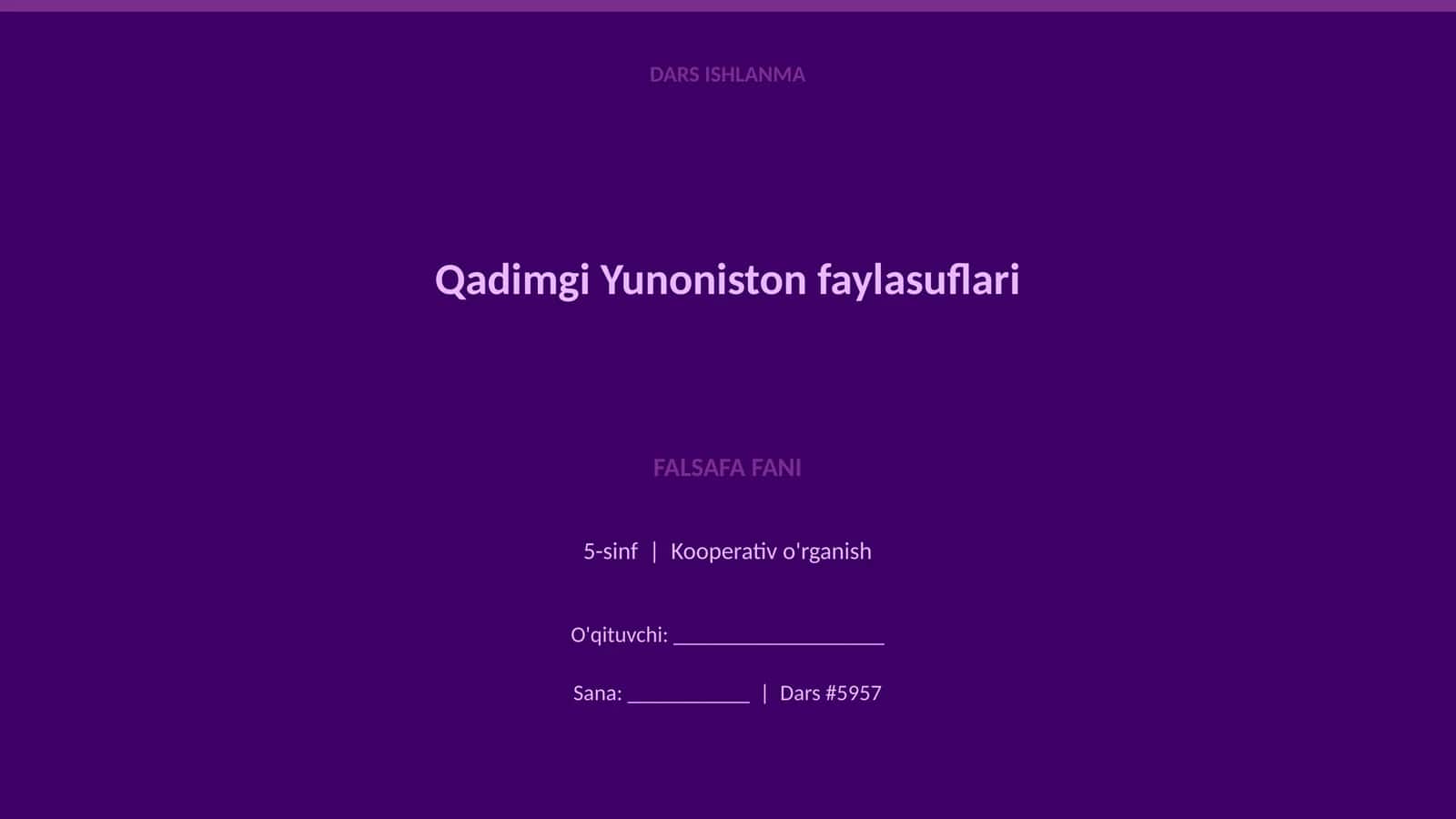 Qadimgi Yunoniston faylasuflari