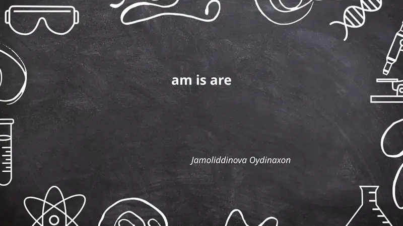 Forms of am/is/are with subject pronouns