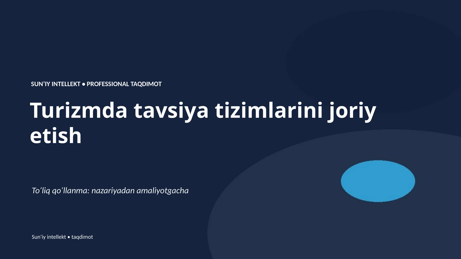 Turizmda tavsiya tizimlarini joriy etish