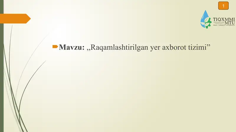 Raqamlashtirilgan yer axborot tizimi