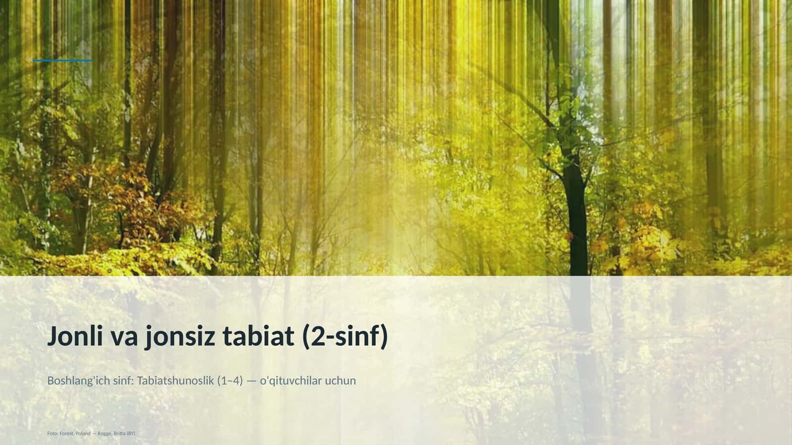 Jonli va jonsiz tabiat (2-sinf)