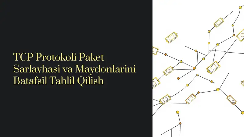 TCP Protokoli Paket Sarlavhasi va Maydonlarini Batafsil Tahlil Qilish