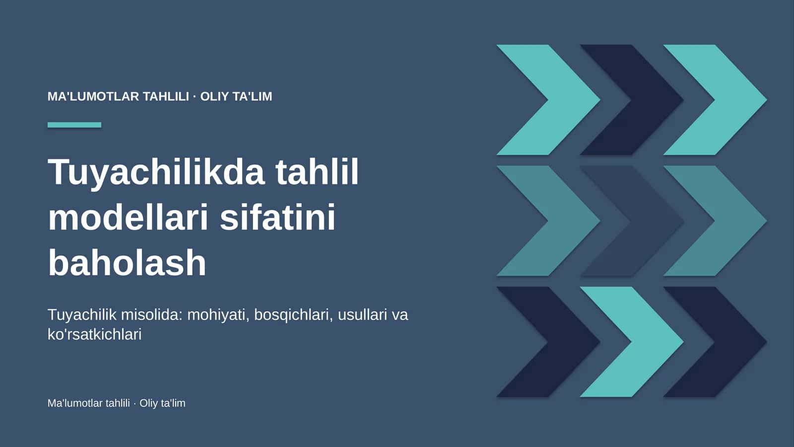tuyachilikda tahlil modellari sifatini baholash 9417