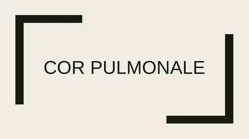 Cor pulmonale