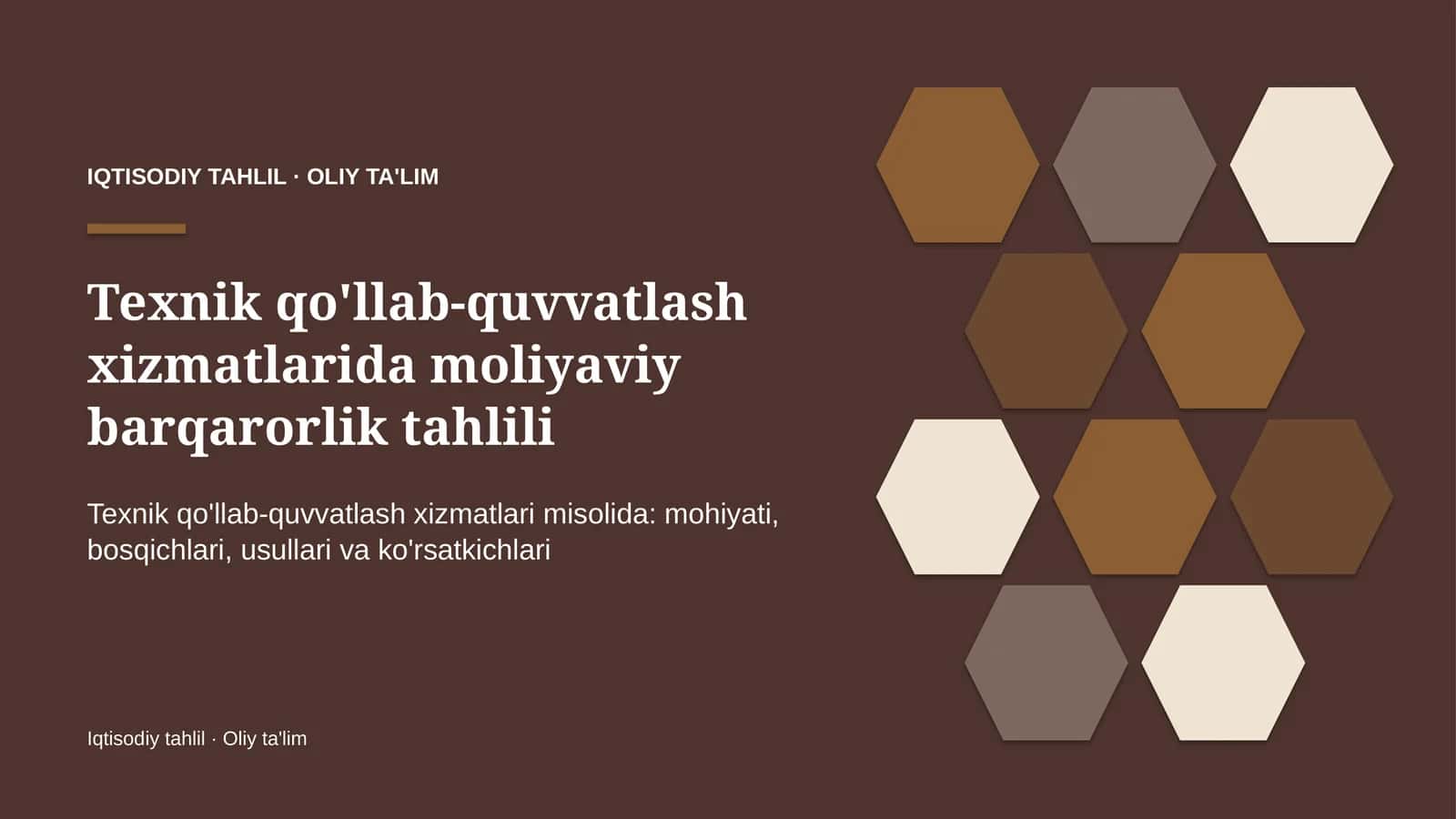texnik qo'llab quvvatlash xizmatlarida moliyaviy barqarorlik tahlili 2479