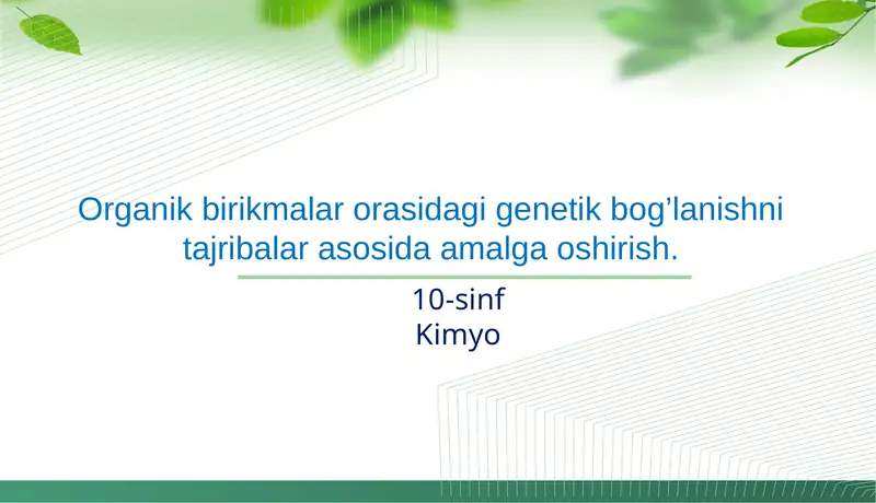 10-sinf Kimyo