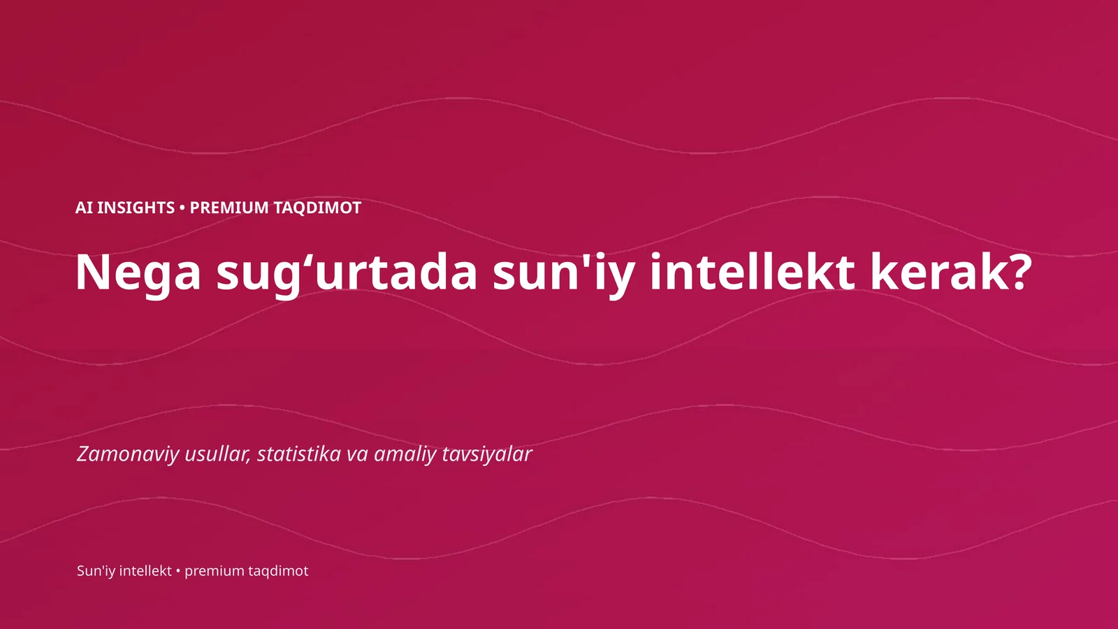 SUN'IY INTELLEKT PREMIUM TAQDIMOT