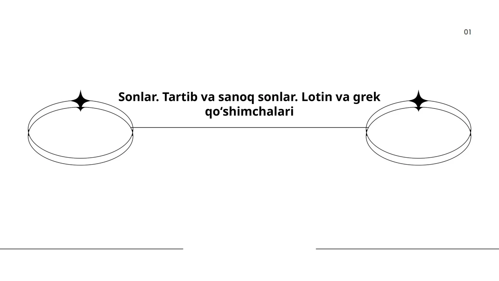 Sonlar. Tartib va sanoq sonlar. Lotin va grek qoʻshimchalari