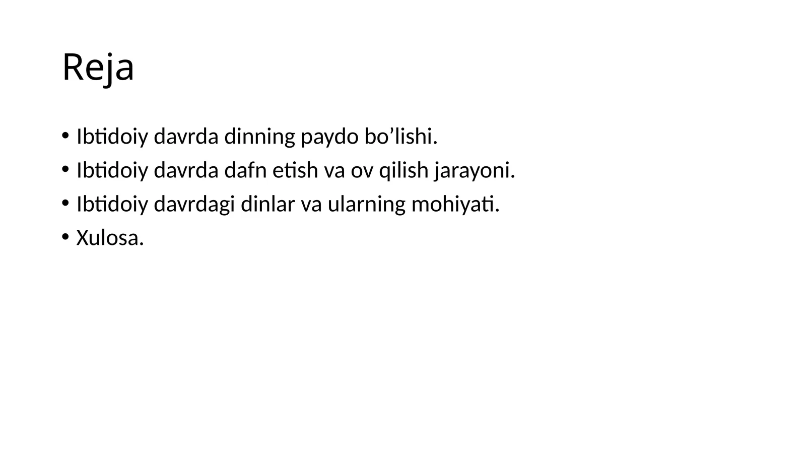 Ibtidoiydavrdagi dinlar va ularning mohiyati